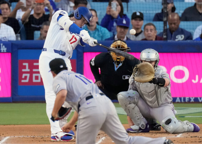 Ohtani sparks Dodgers with a leadoff homer, leads 7 hitless innings in 4-1 win over Rockies
