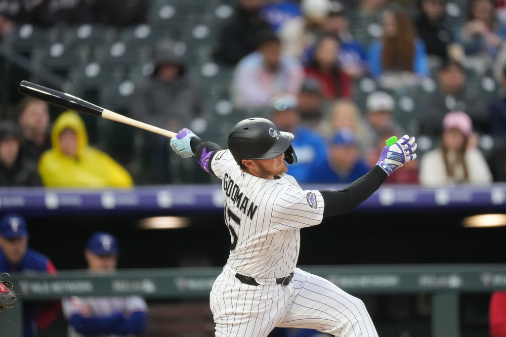 Rocker’s strong outing, Nimmo’s homer, lift Rangers over Rockies, 10-0