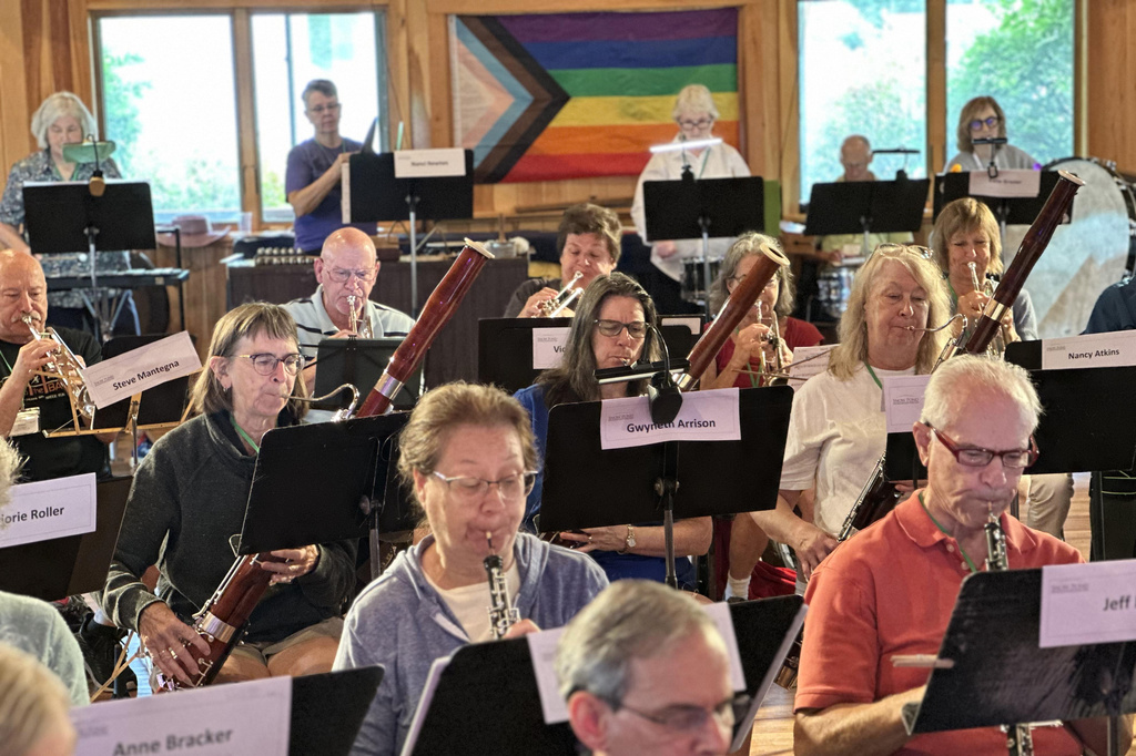Adults relive the musical camaraderie of their youth at band camps reprised for grown-ups