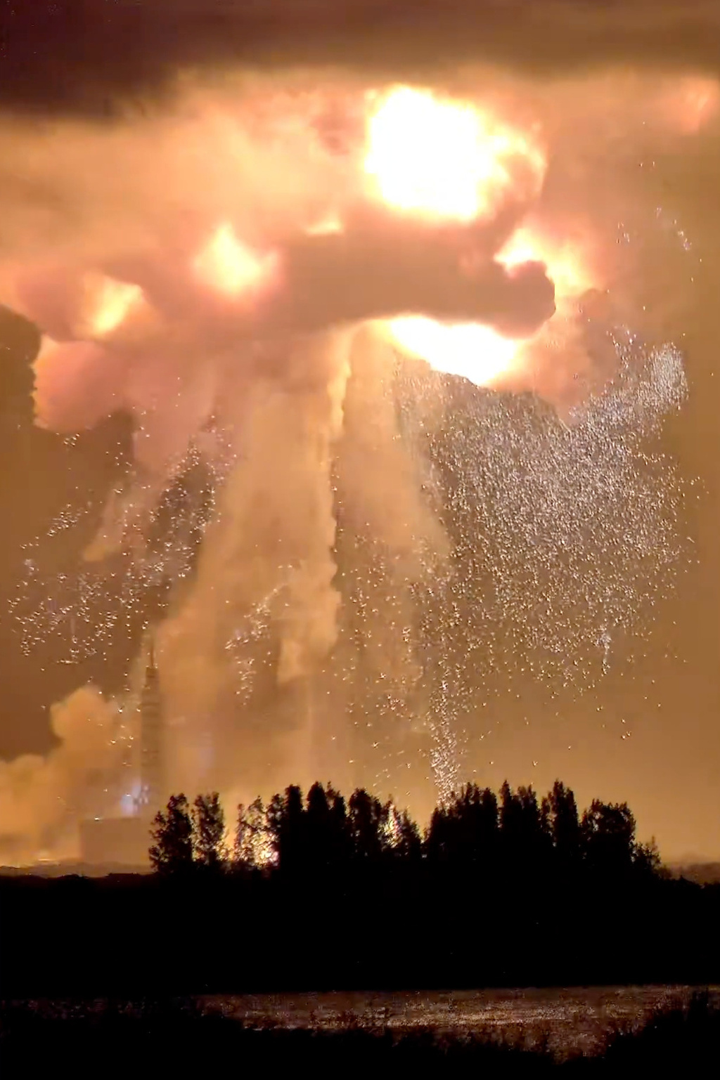 Blue Origin rocket explodes on the launch pad during an engine-firing test