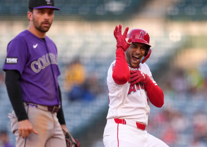 Meckler, Madrigal each have 4 hits in the Angels’ 11-4 win over the Rockies
