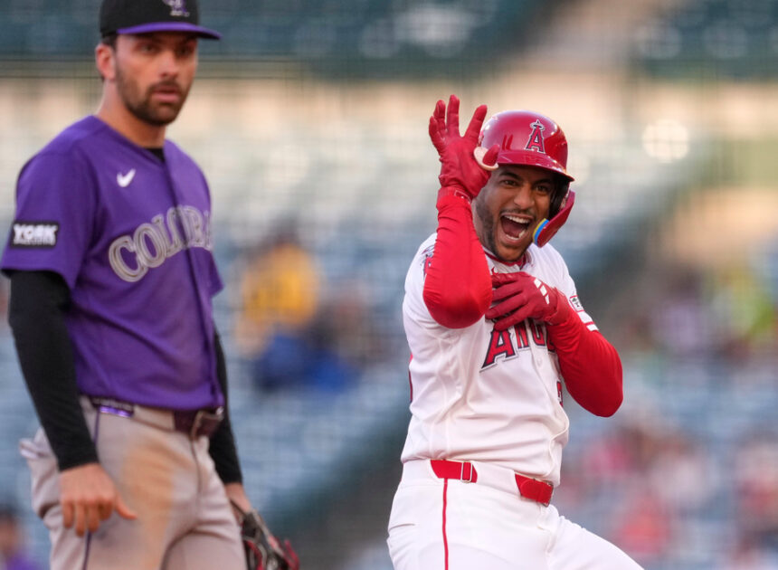 Meckler, Madrigal each have 4 hits in the Angels’ 11-4 win over the Rockies