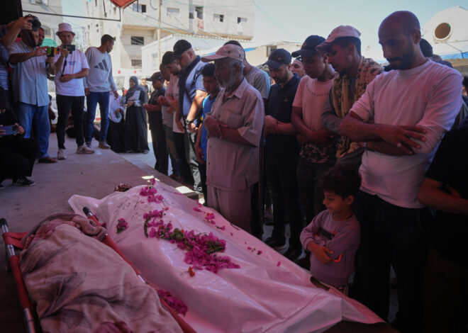 Israeli strike hits a tent in central Gaza, killing 3, including a child