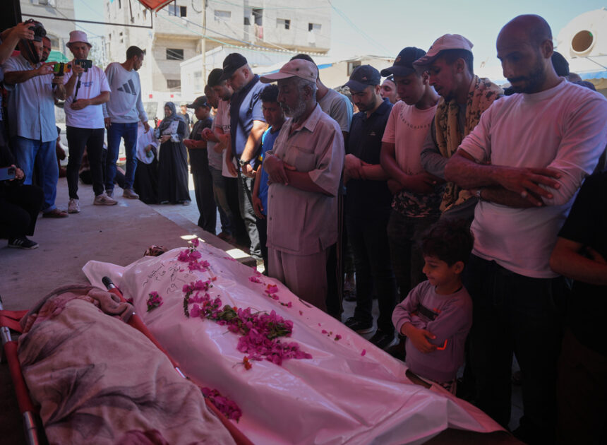 Israeli strike hits a tent in central Gaza, killing 3, including a child