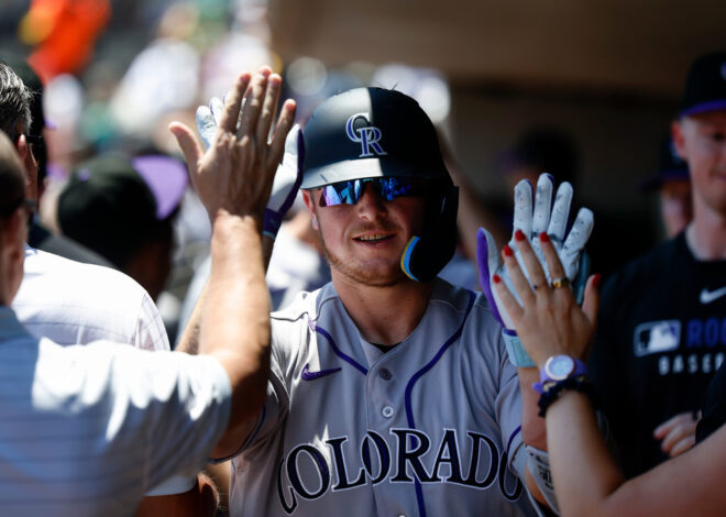 Rockies set club record for runs with 23-9 victory over A’s in Las Vegas heat