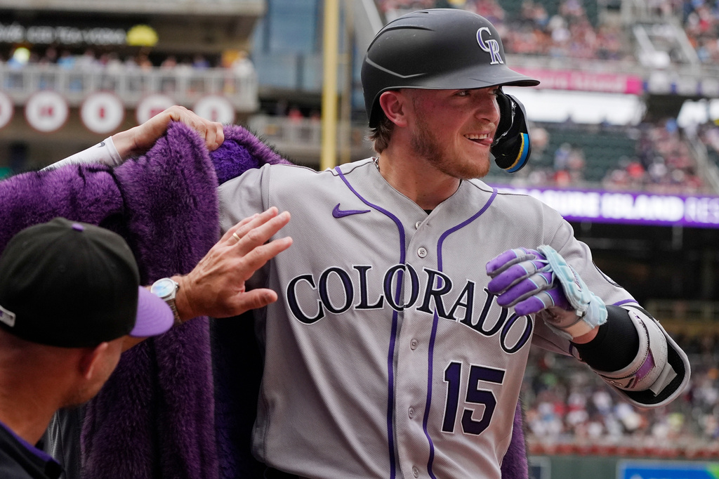 Rockies’ Hunter Goodman smashes three home runs vs. Twins