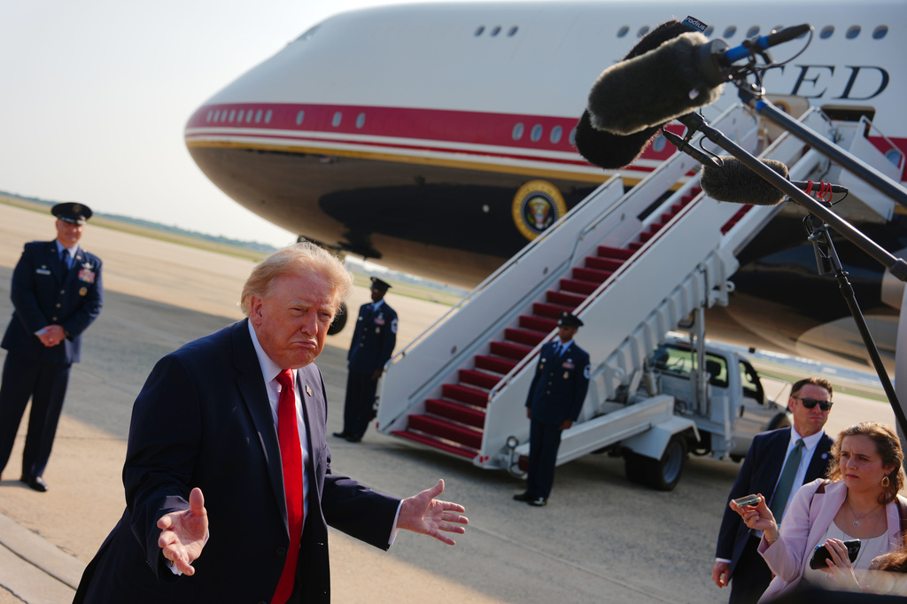 Retrofitted Qatari jet takes flight as Air Force One for Trump’s trip to North Dakota