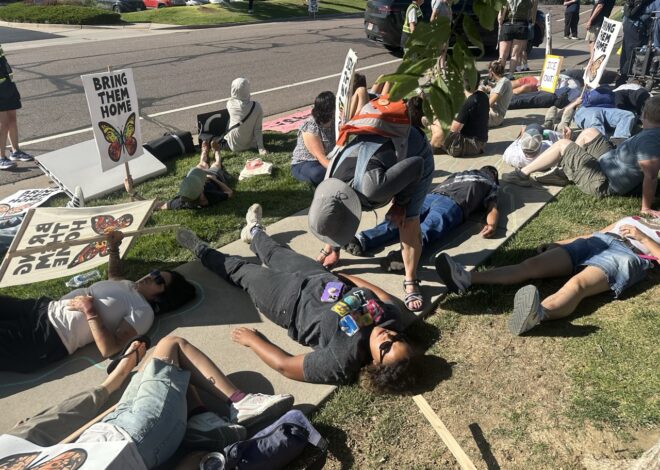 Four GEO ICE protesters arrested during die-in at ICE field office in Centennial