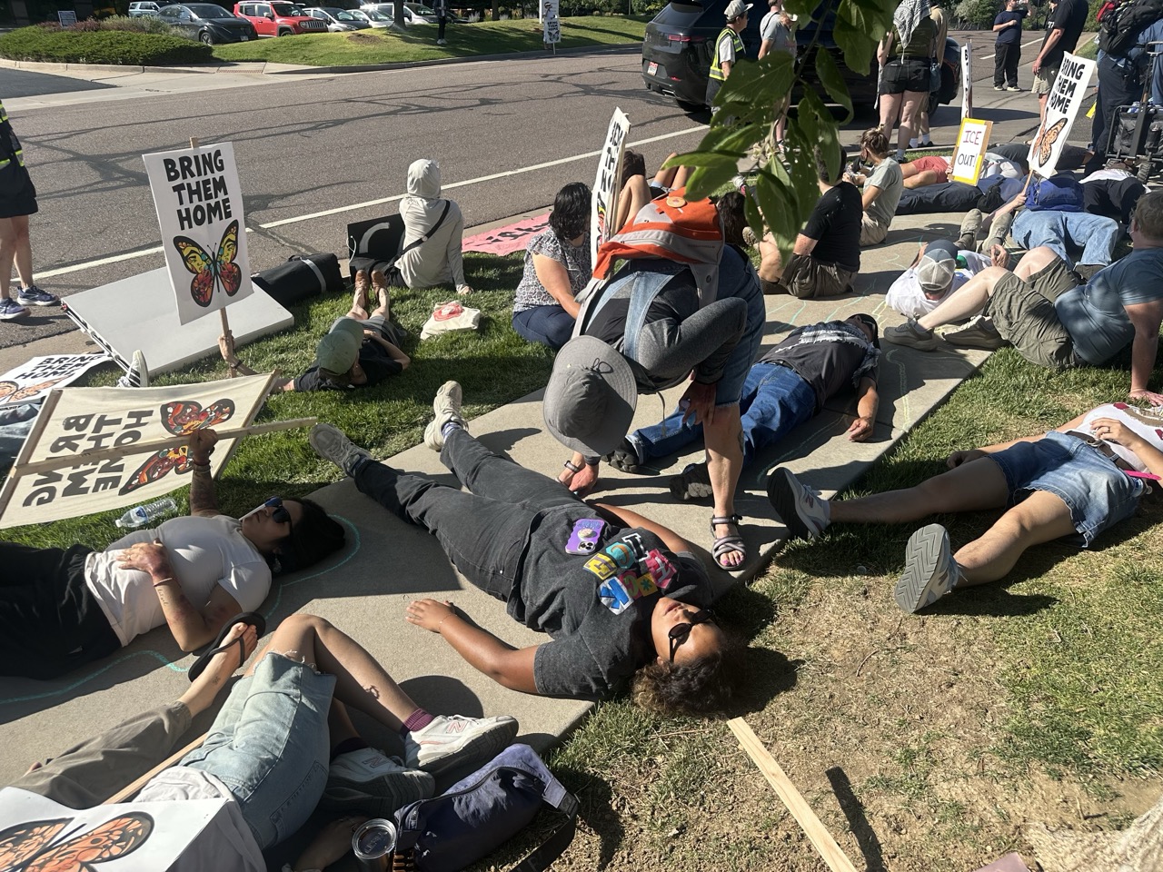 Four GEO ICE protesters arrested during die-in at ICE field office in Centennial