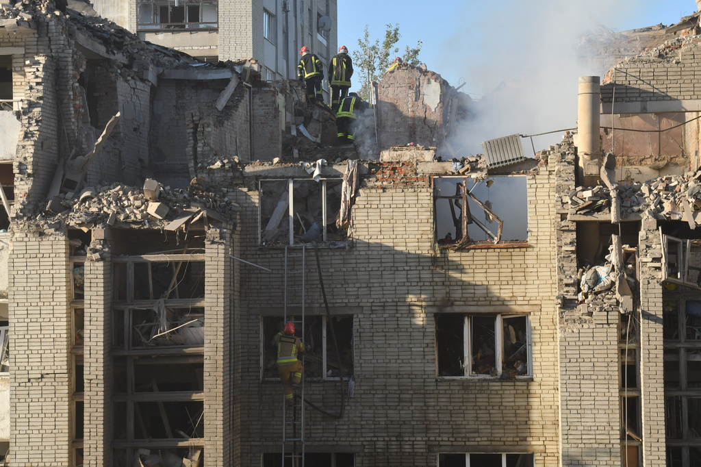 Russian strikes across Ukraine kill 9 and NATO scrambles jets after a missile falls in Poland