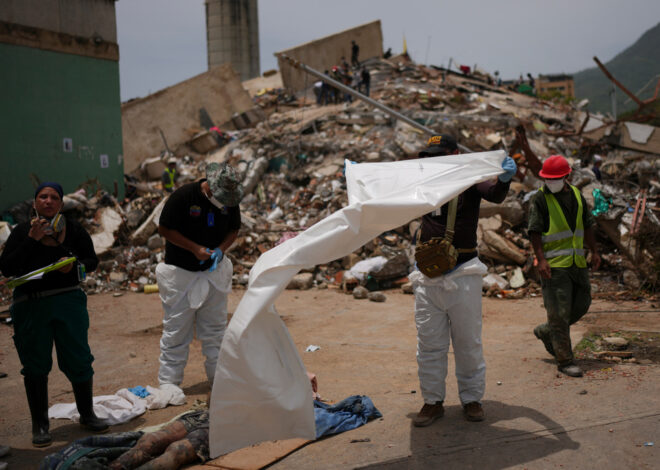 Venezuelans are rushing to identify the bodies of their loved ones as earthquake deaths multiply