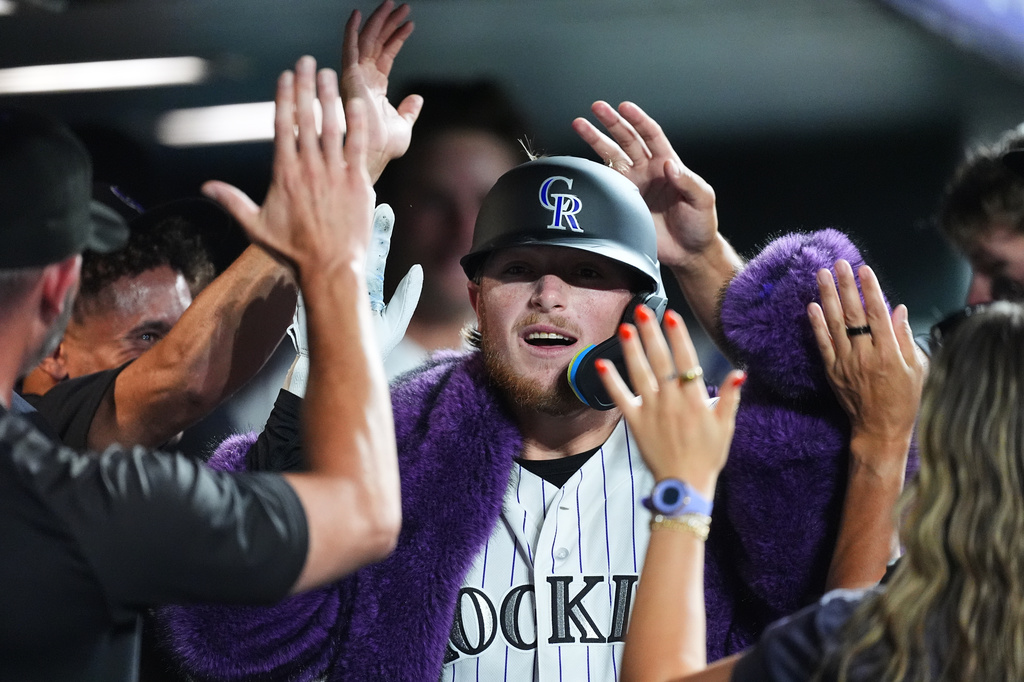Hunter Goodman’s go-ahead homer in 8th inning lifts Rockies to 8-7 victory over Nationals