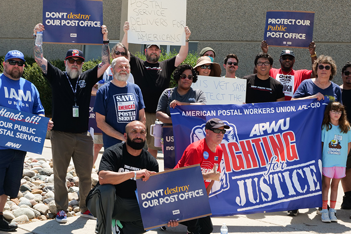 Metro postal workers protest potential threats they say Trump poses to mail delivery, voting