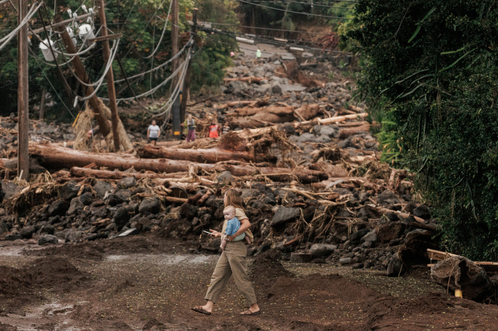 Tropical Storm Moke set to dump more heavy rain on hurricane-stricken Hawaii