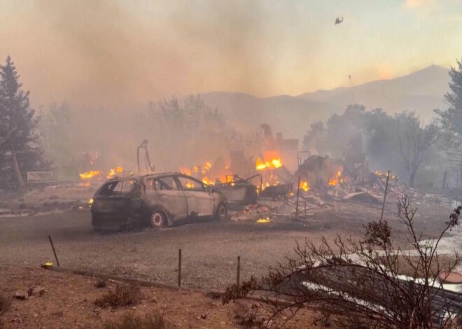 Firefighters make progress against a Nevada wildfire that’s destroyed more than 30 homes